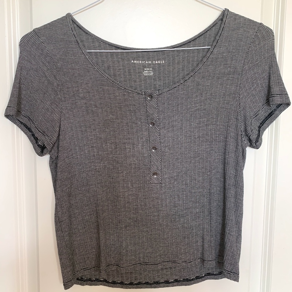 Cute Black and White Striped Tee